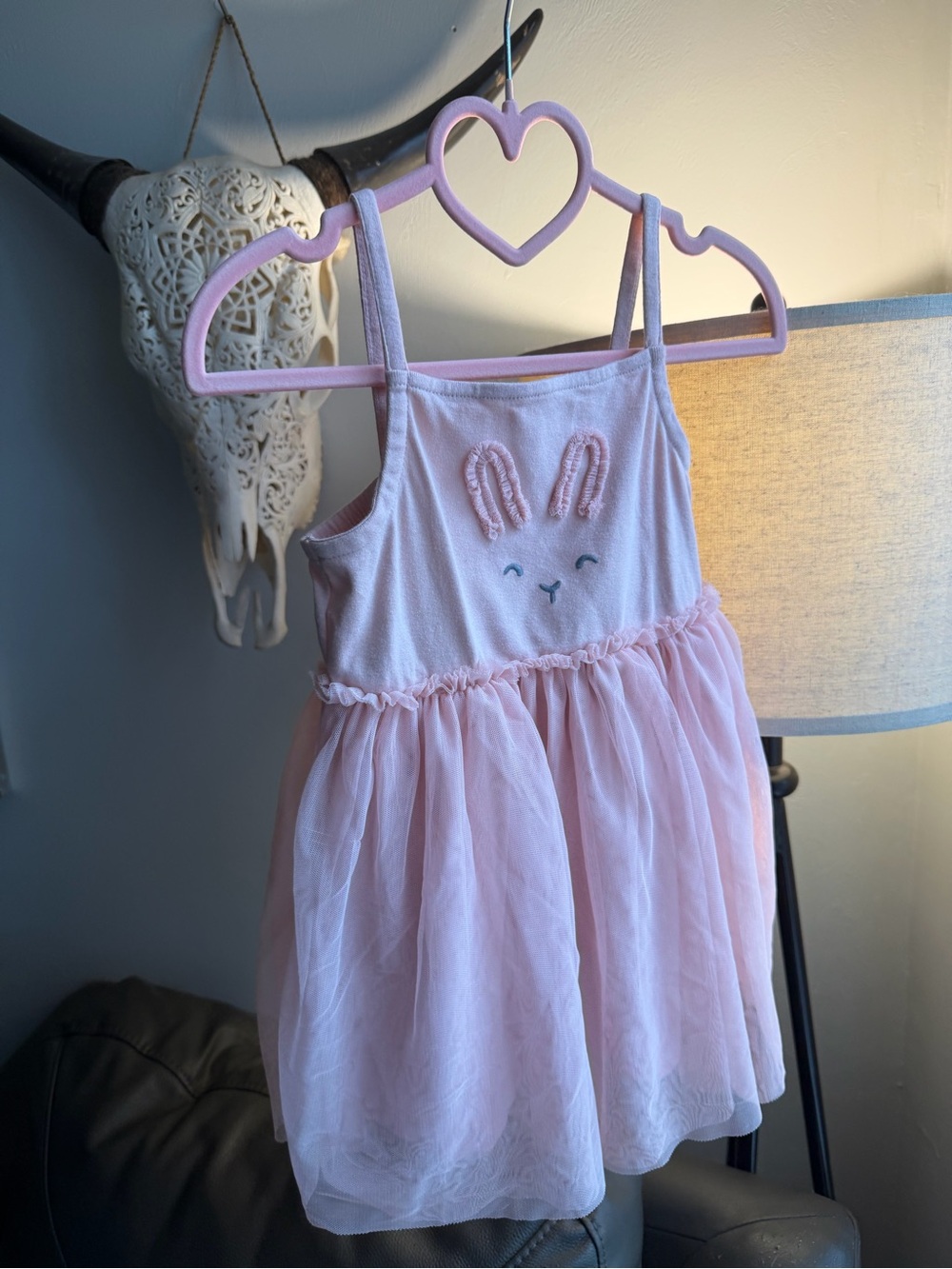 Carter's Light Pink Girls' Bunny Tank Dress